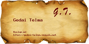 Gedai Telma névjegykártya